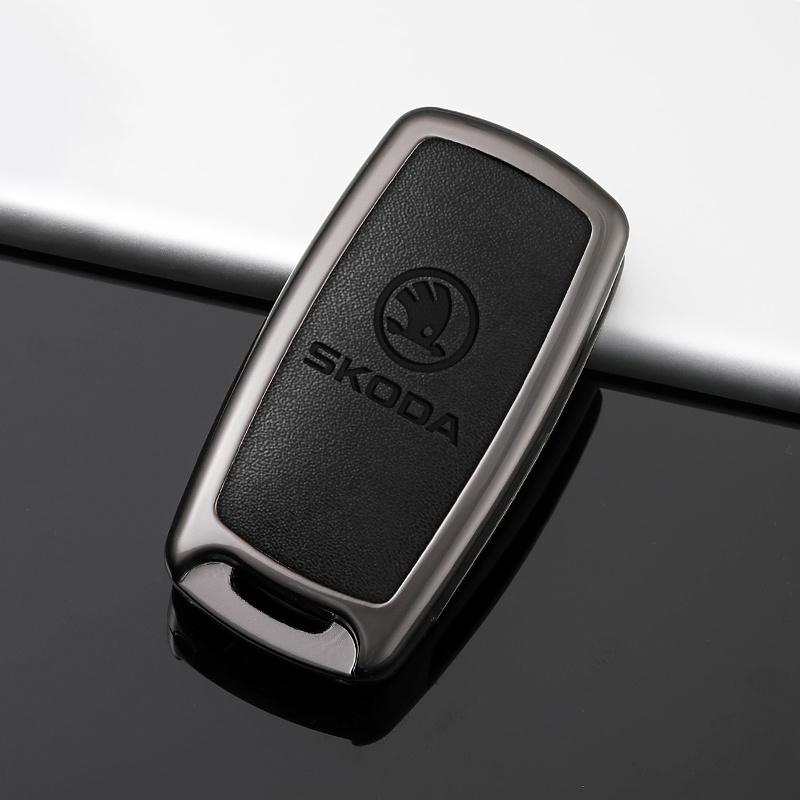 Car Flip Remote Key Fob Case Cover Protector Shell Bag For Skoda Octavia A5 A7 Fabia Superb Kodiaq Karoq Keychain Accessories