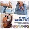 Summer Handheld Folding Fan Polyester Mini Folding Fan Portable Round Foldable Fan  Men Women