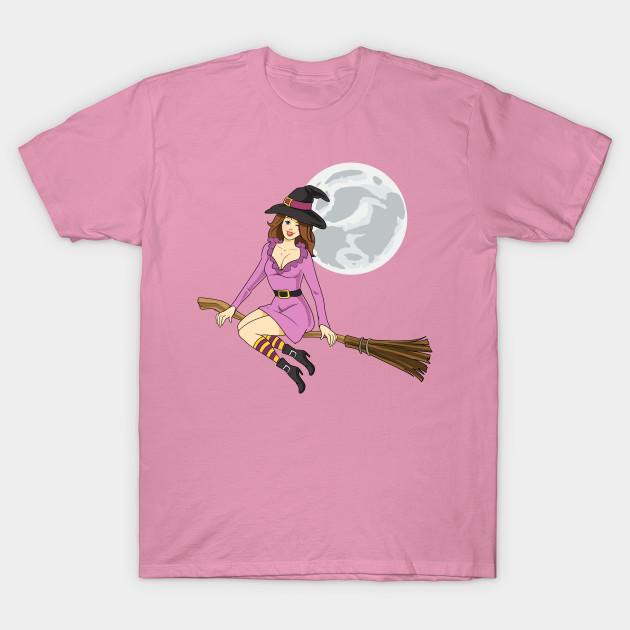 Футболка женская Ride With The Full Moon Хэллоуин Ведьма футболка Harajuku принт Kawaii футболка летняя короткий рукав женская футболка топ футболка