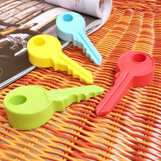 Novelty Stopper Silicone Rubber Key Decor Door Stop Wedge for Baby Protection