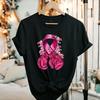 Superhero Diamond Pink Ribbon Breast Cancer Awareness TShirt Warrior Support Casual Cotton Ladies Breast Cancer Fighter Tee Top