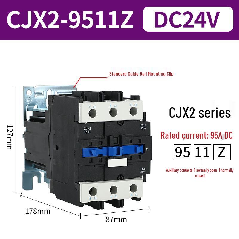 DC Контактор CJX2: Модели 1210, 0910, 1810, 2510 - Варианты напряжения: 12В, 24В, 48В, 110В, 220В, 380В