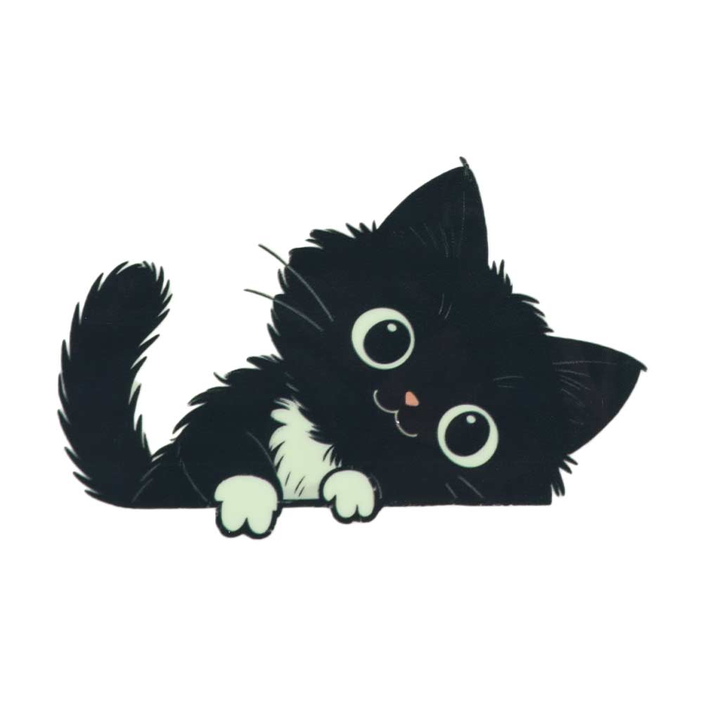 Self-Adhesive Luminous Cat Wall Decals PVC Cat Switch Stickers Glowing Cat Stickers Living Room