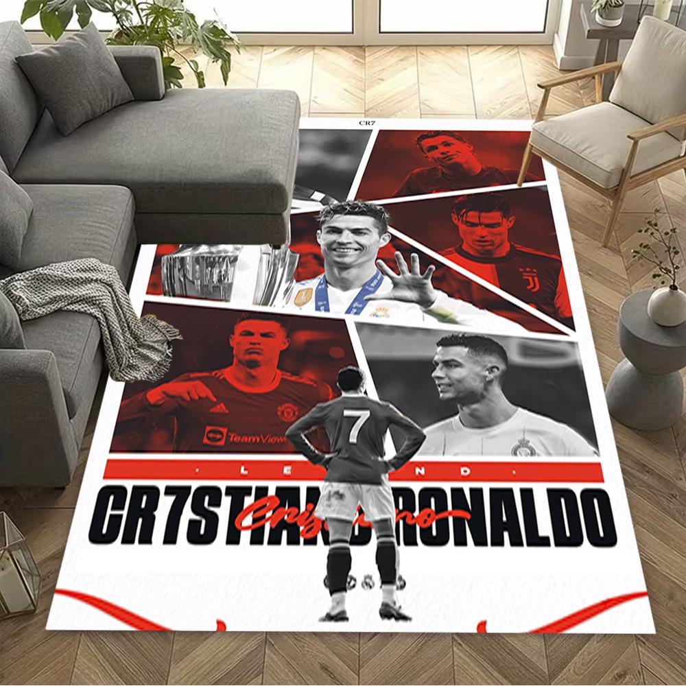Дизайн напольного коврика Ronaldo Cr7 Football Legend для кабинета, игровой комнаты, прихожей, кухни. Противоскользящий ковер. Украшение офисов. Лучший подарок на Рождество.