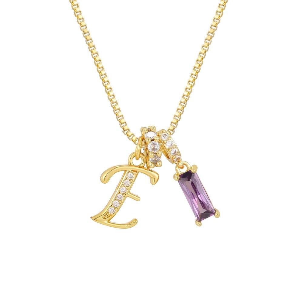 Adjustable Letter Jewelry Hypoallergenic Shiny Zircon Embedded Geometric Pendant Necklace Geometric Design Dopamine Style
