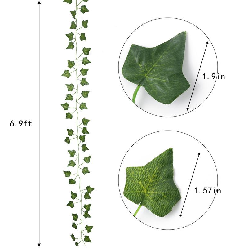 12 шт. 2,1 м искусственная гирлянда из листьев плюща, искусственные растения, имитация лозы, растения, листья винограда для дома, свадьбы, внутреннего и наружного украшения стола