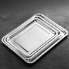 Прямоугольный сервировочный поднос из нержавеющей стали