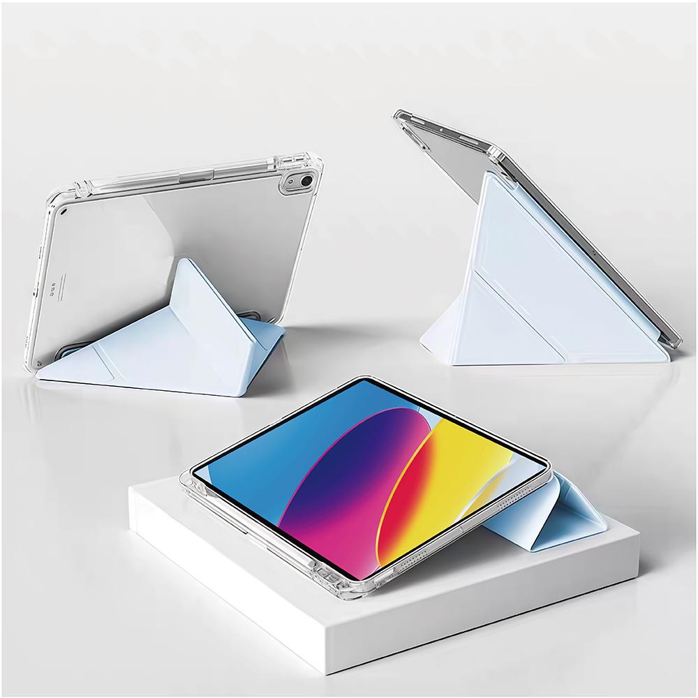 Чехол Для iPad 5 6 7 8 9 10 11 Air 11 13 дюймов /Mini 6-го 7-го поколения /Pro 11 12.9 (3-е/4-е/5-е/6-е поколение), Складной кристально прозрачный чехол 3+ года