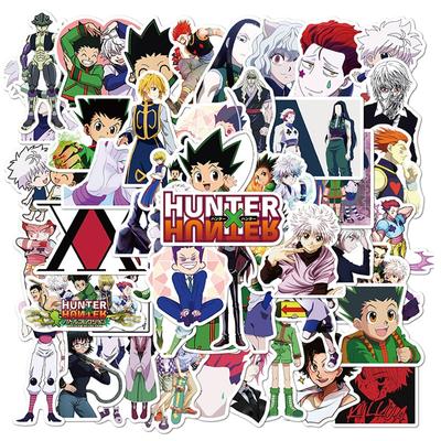 50 шт. аниме-наклейки Hunter X Hunter Kawaii, наклейки для гитары, скейтборда, ноутбука, багажа, водонепроницаемые наклейки с граффити, детские игрушки