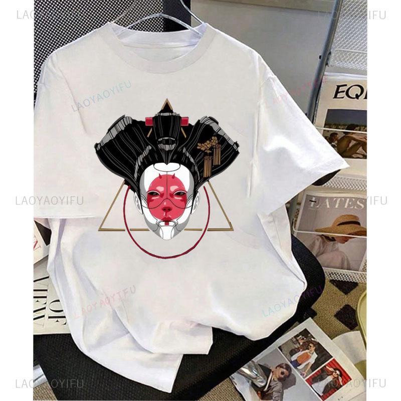 Ghost In The Shell Kusanagi Motoko Anime Graphic Tshirt Unisex Vintage Unisexga Casual Loose Polyester Harajuku Print Unisex Tops