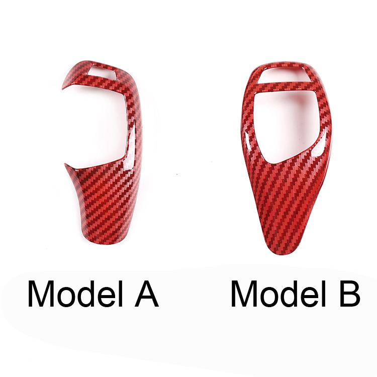 Интерьер автомобиля красное углеродное волокно ABS ручка переключения передач рукав кнопка крышка наклейки для BMW F20 F30 f10 f32 F25 X5 F15 X6 F16