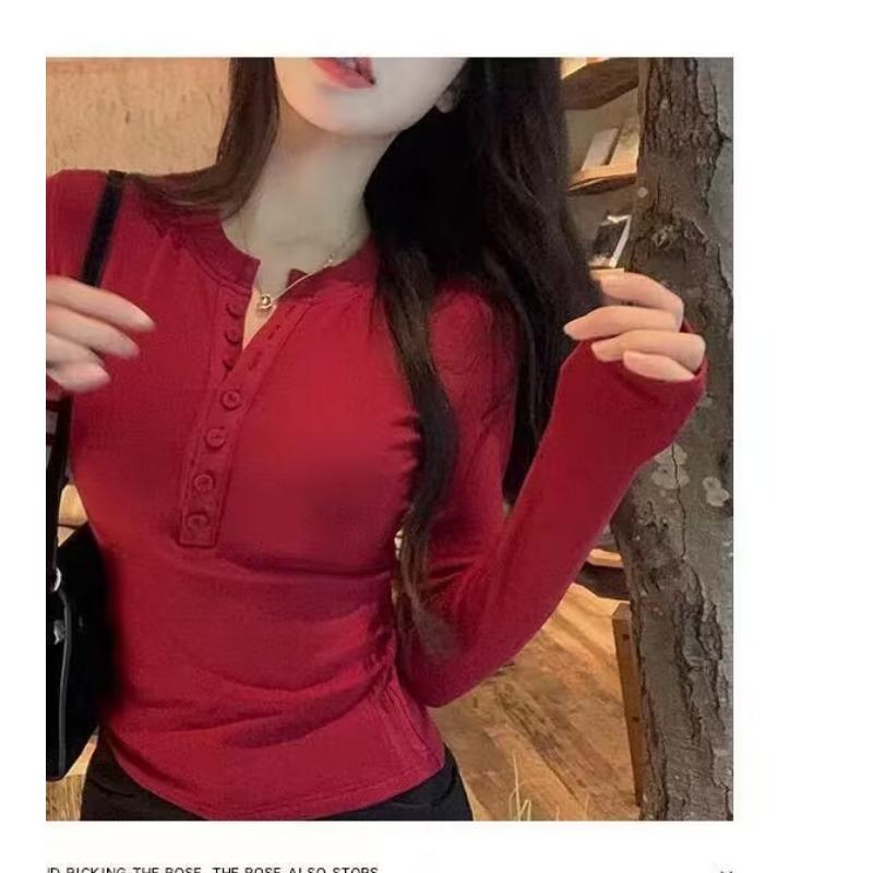 Белая базовая рубашка женская осенняя нить универсальный топ однотонная футболка с длинными рукавами