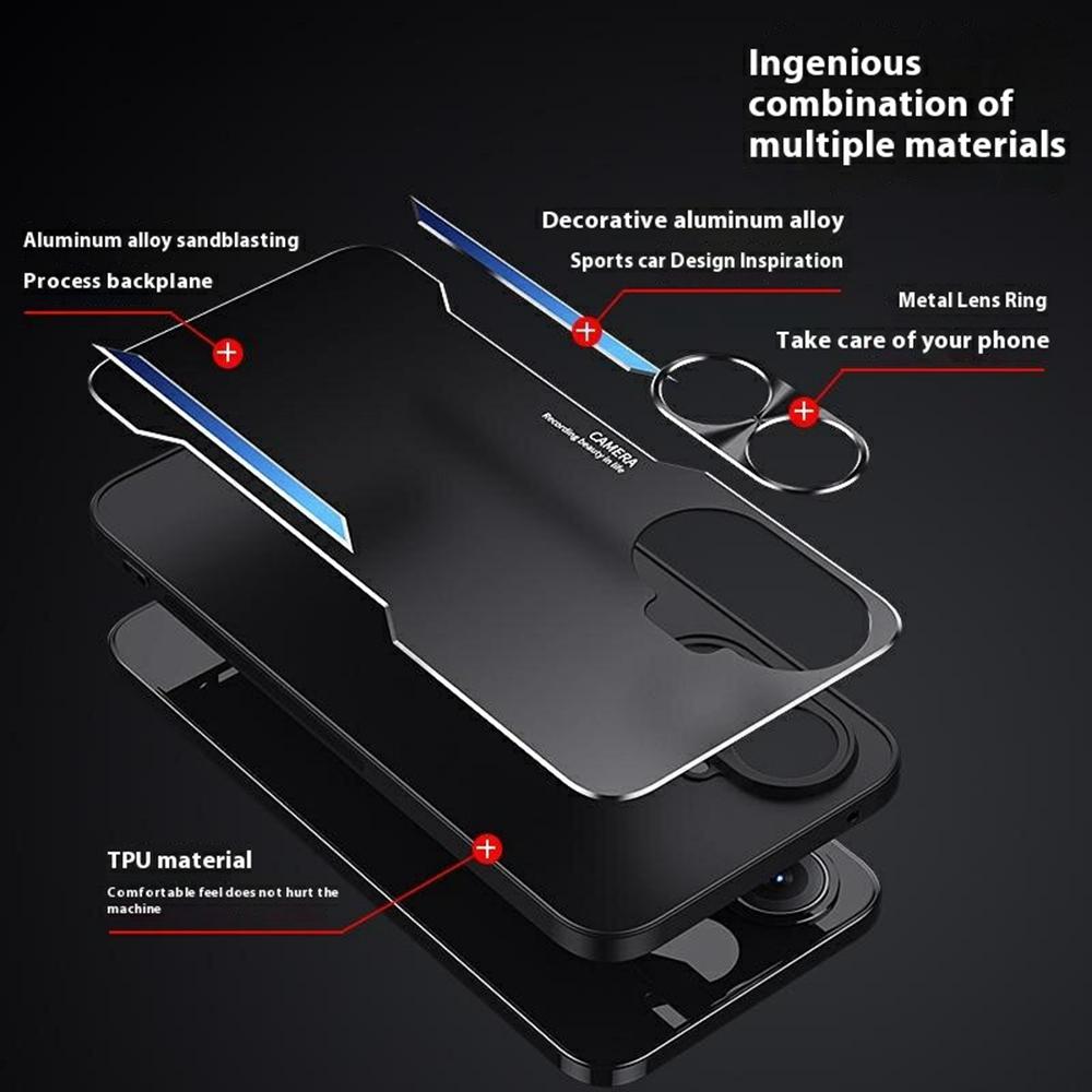 Противоударный чехол для Xiaomi Poco F7 5G/Redmi Turbo 4 Pro 5G Чехол для телефона из алюминиевого сплава+ТПУ