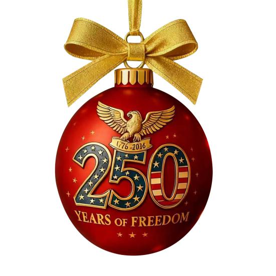United States 250th Anniversary Ornament 250th Anniversary Acrylic Christmas Ball Ornament Patriotic Christmas Tree Hanging Decor