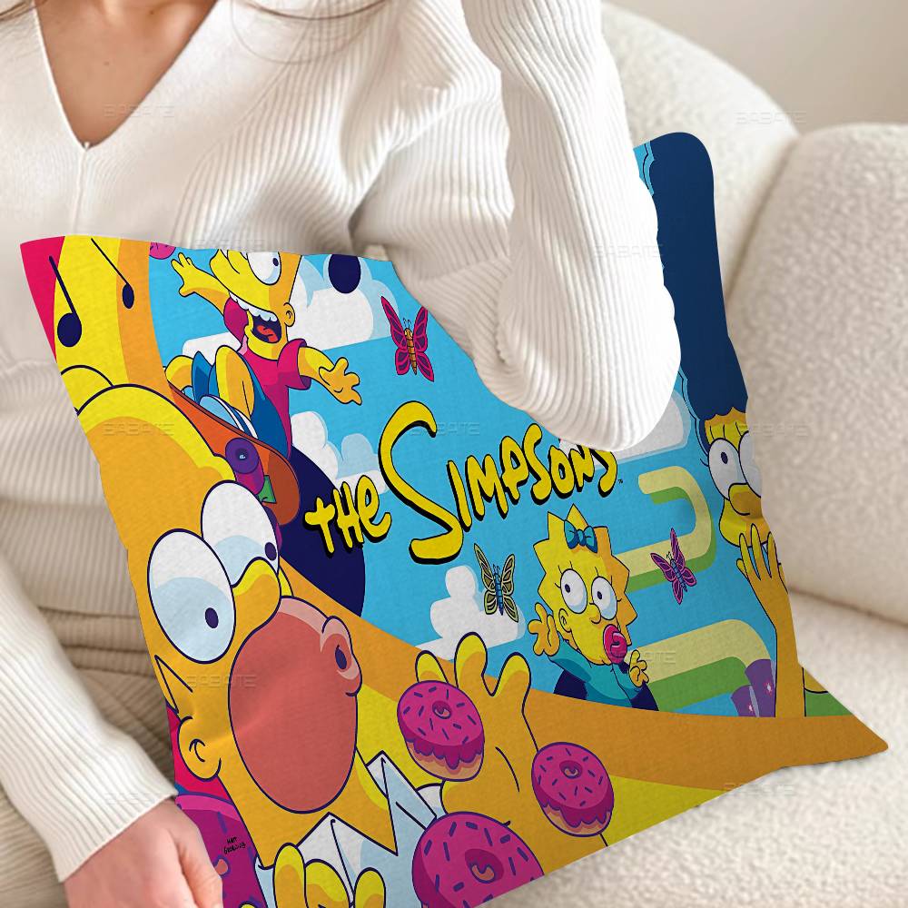 Cartoon The S-Simpsons Cushion Cover Pillow Cover Decor Pillowcase Printed Cushion Case For Couch