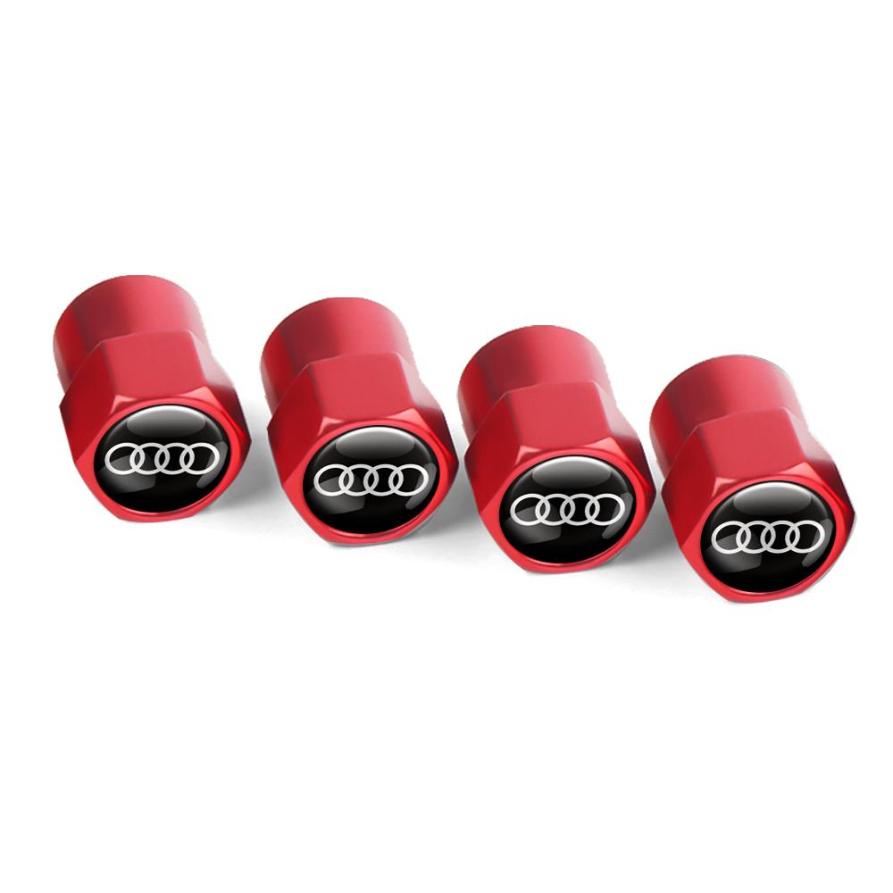 For Audi 8V4Pcs Metal Car Wheel Cover Tire Valve Stem Caps Auto Accessories For Audi Q5 Q7 S1 S2 S3 S4 S5 S6 A3 A4 A5 A6 A7 A8 S4 S6 Q3