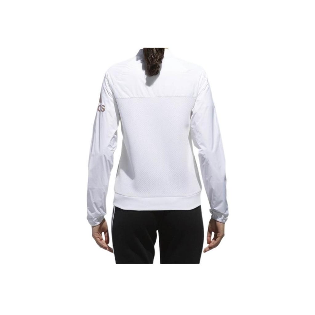 Adidas Logo Print Casual Sports Jacket Unisex Jackets White DN3167