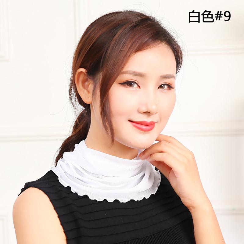 Шарф женский пуловер шейный платок украшение весна и осень теплый искусственный воротник шейный позвоночник шелковый шарф сетчатый квадратный танец шарф