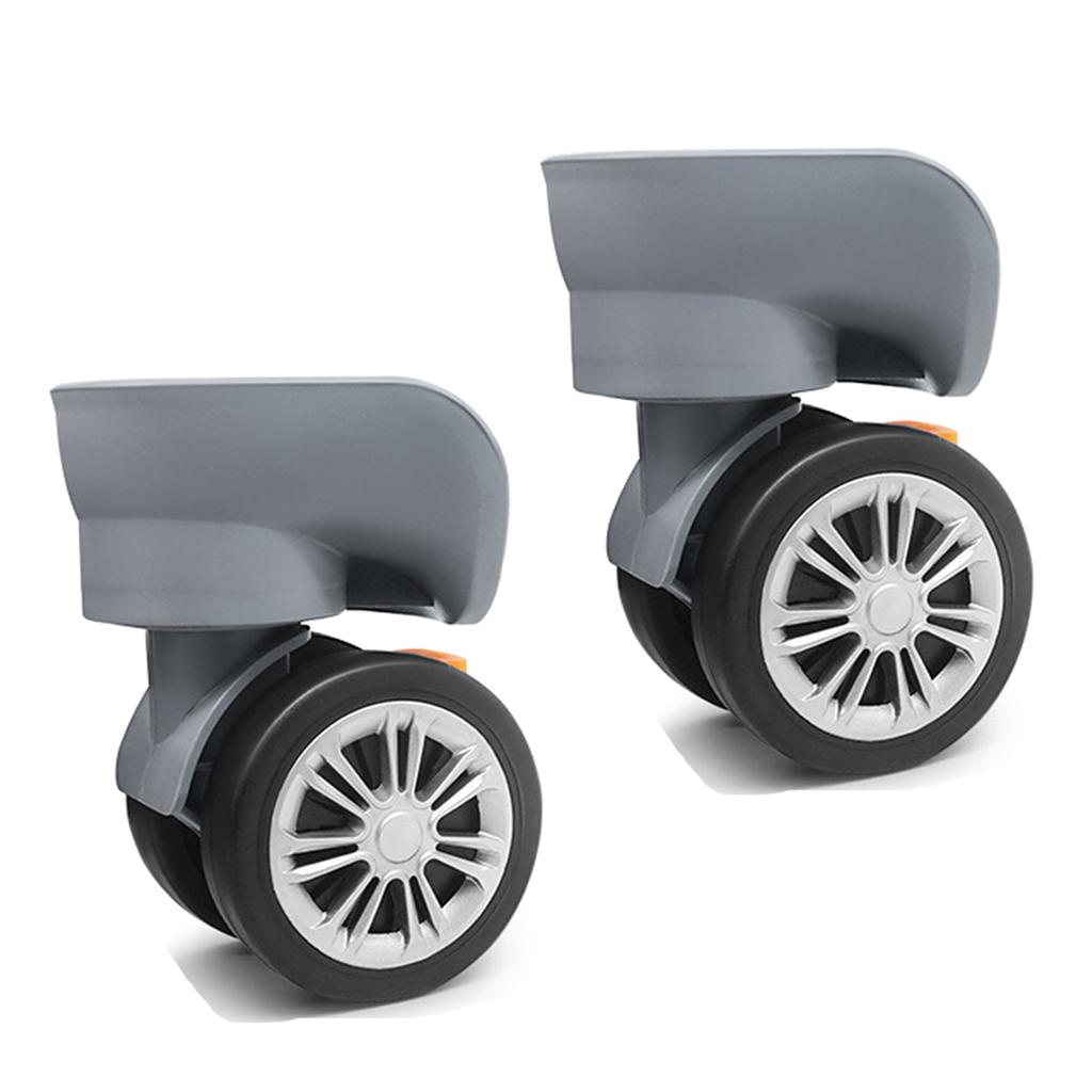 2 шт. сменные роликовые колеса для тележки, сверхпрочные роликовые колеса для багажной коробки, чемодана, поворотные на 360 градусов, бесшумные колеса