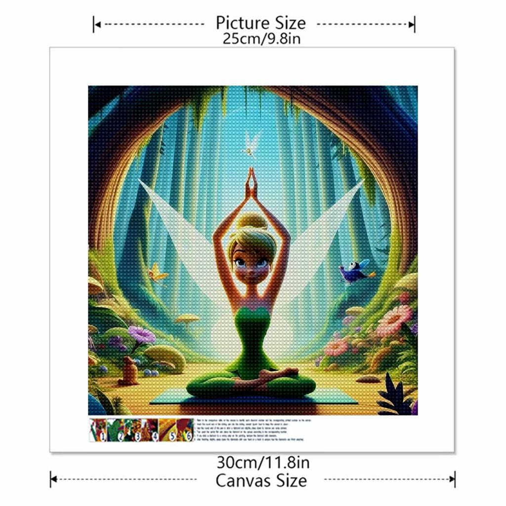 5D DIY Diamond Painting Decorative Fairy Yoga Full Round Drill Scenery Diamond Embroidery Cross Stitch Kits Home Decor Gift