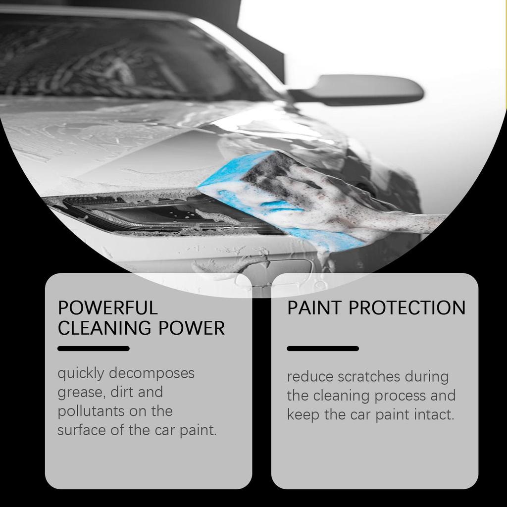 Homonth Car Cleaner No-Rinse Car Wash Liquid, Gentle Stain Removal, Cleaning, Protection, Shine, Daily Maintenance, Suitable for Cars, 120ml