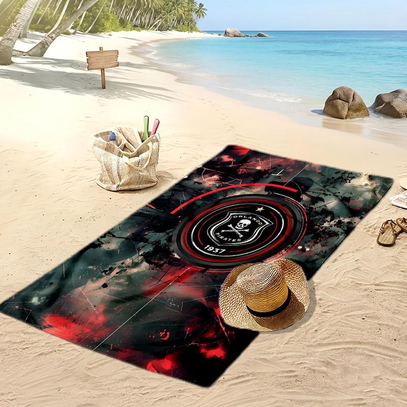 Orlando Pirates Printed Quick Dry Beach Towel Super Absorbent Soft Lightweight Bath Towel for Pool Summer Travel