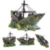Орнамент для аквариума, затонувший корабль, парусная лодка, разрушитель, аквариум, пещера, декор