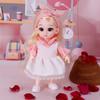17CM Mini Movable 13Jointed Doll Girls Toy 3D Big Eyes BJD Princess Full Outfits  Dresses  Collection Childrens Doll Gift