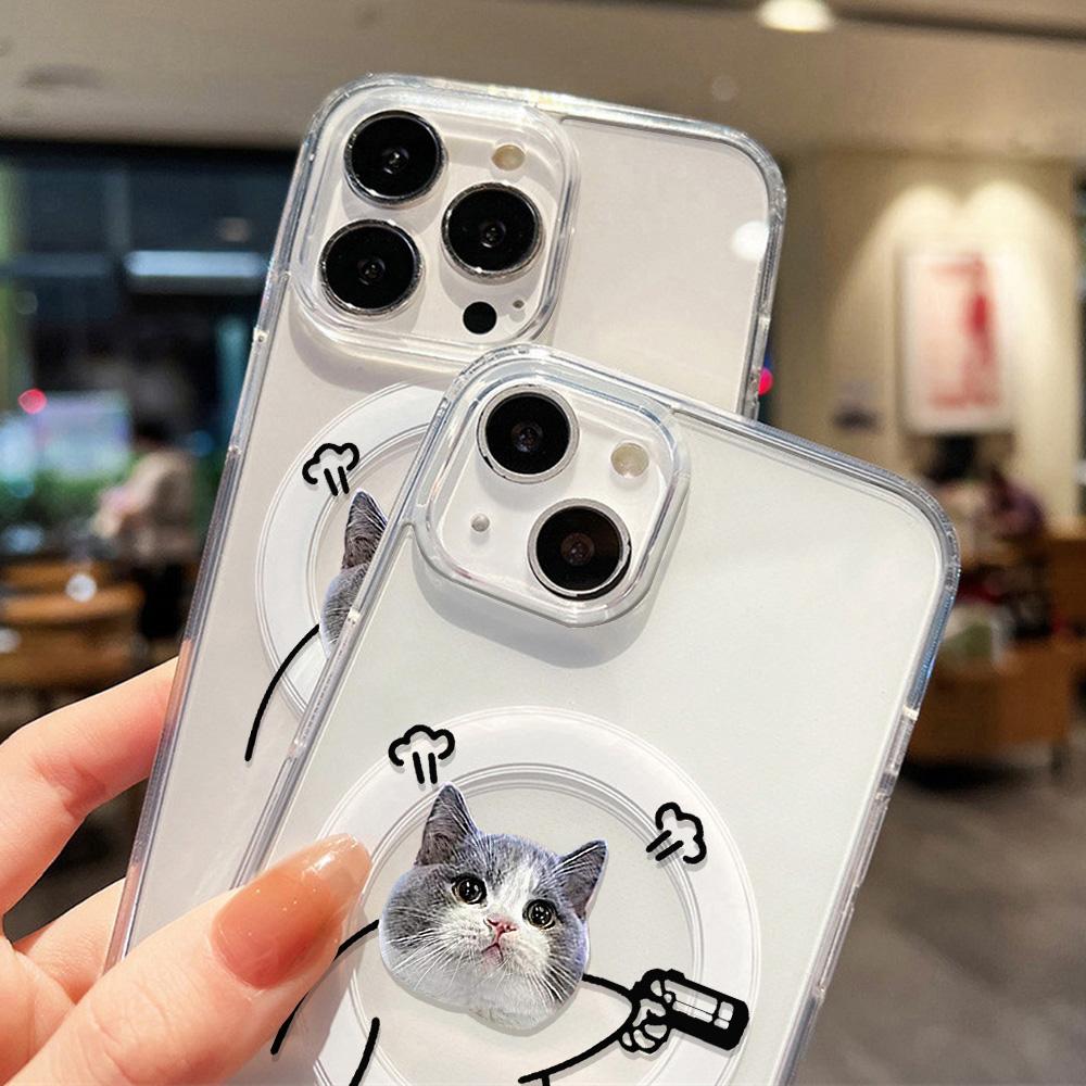 Магнитный чехол для телефона для iPhone 12 14 16 17 Pro 17 16 15 14 13 12 Pro Max 12 13 14 15 16 Высококачественный противоударный чехол Полная защита Милый стиль