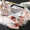 Camellia Flower Simple Silk Scarf Female Shanghai Story Thin Mom High-End Small Square Scarf Scarf