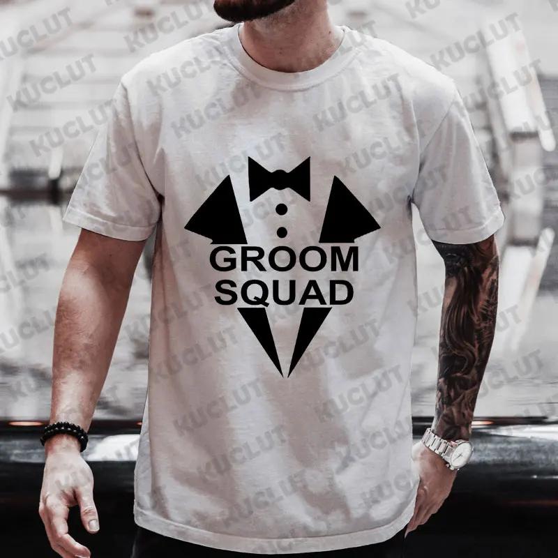 Funny Graphic Groom Squad T Shirt Friends Single Farewell Bachelor Party Tee Wedding Tops Best Man Team EVG Future Groom Blouses