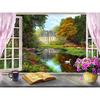 Diamond Embroidery Landscape Garden Diamond Painting Full Round Scenery Pictures of Rhinestones
