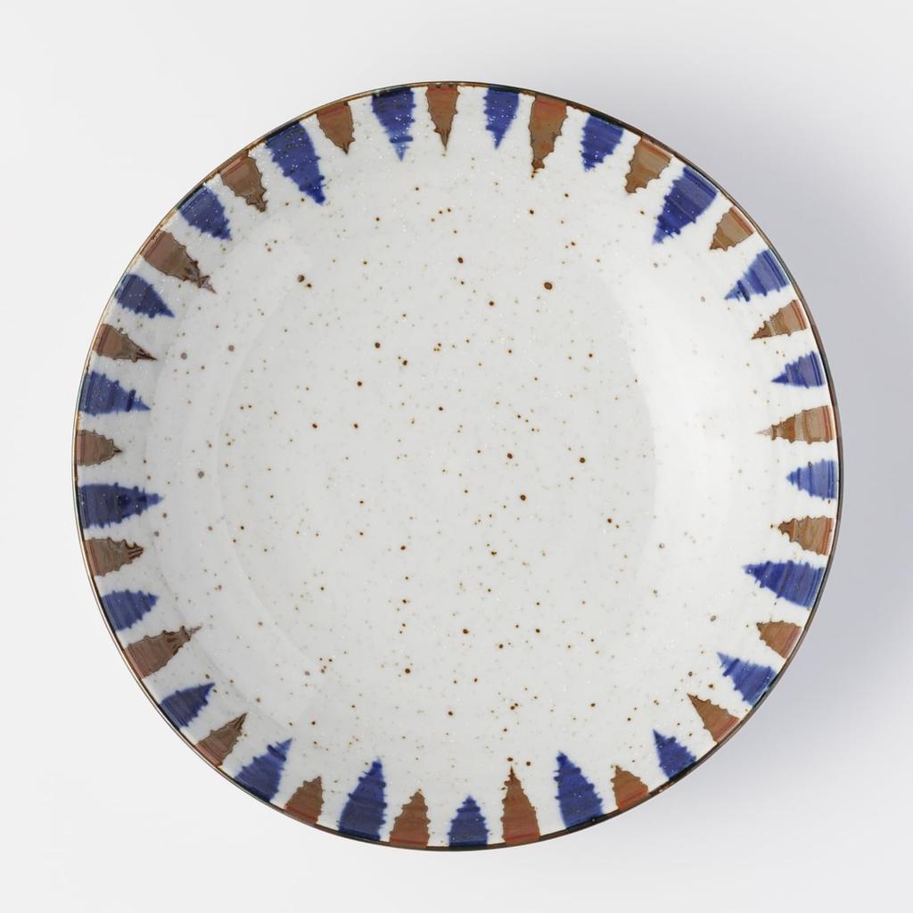 Набор столовой посуды Мино, включающий мелкую, глубокую и примерно 21 см тарелки, для микроволновой печи и посудомоечной машины, сделано в Японии, номер продукта 564608 "Фучи"