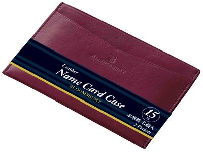 Визитница BLOOMSBURY Одинарная Кожа Вино NN8006Z 7×12×1см