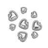 5pcs Stainless Steel Classical Heart Pendant Charms for DIY Jewelry Making Women Necklace Accessories Findings Earrings Supplies
