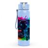 1PC Colorful DJ Speaker Graffiti 750ml Color Plastic Sports Water Bottle Leakproof Flip Straw Lid Suitable for Sports Office Home Use