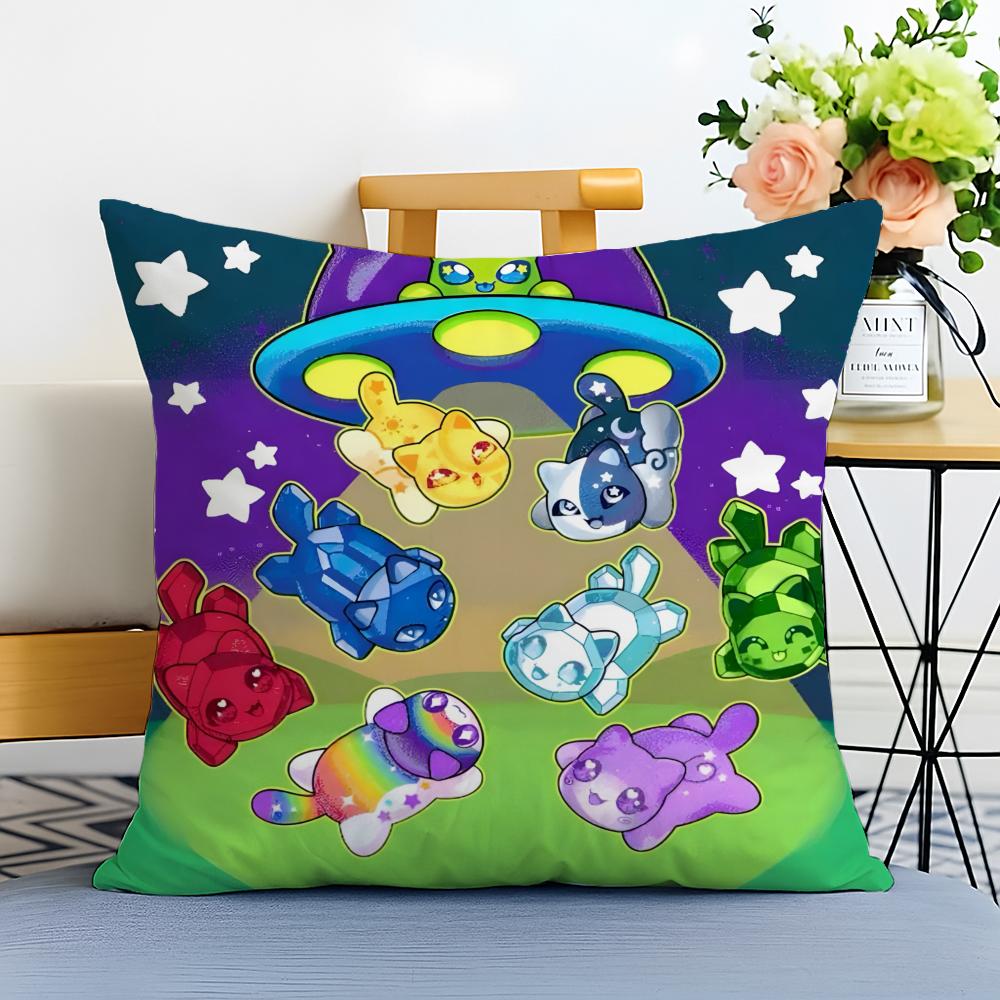 Cartoon Aphmau Decorative Cushion Cover Washable Linen comfort Soft for Sofa Bed Cozy Home Room Decor