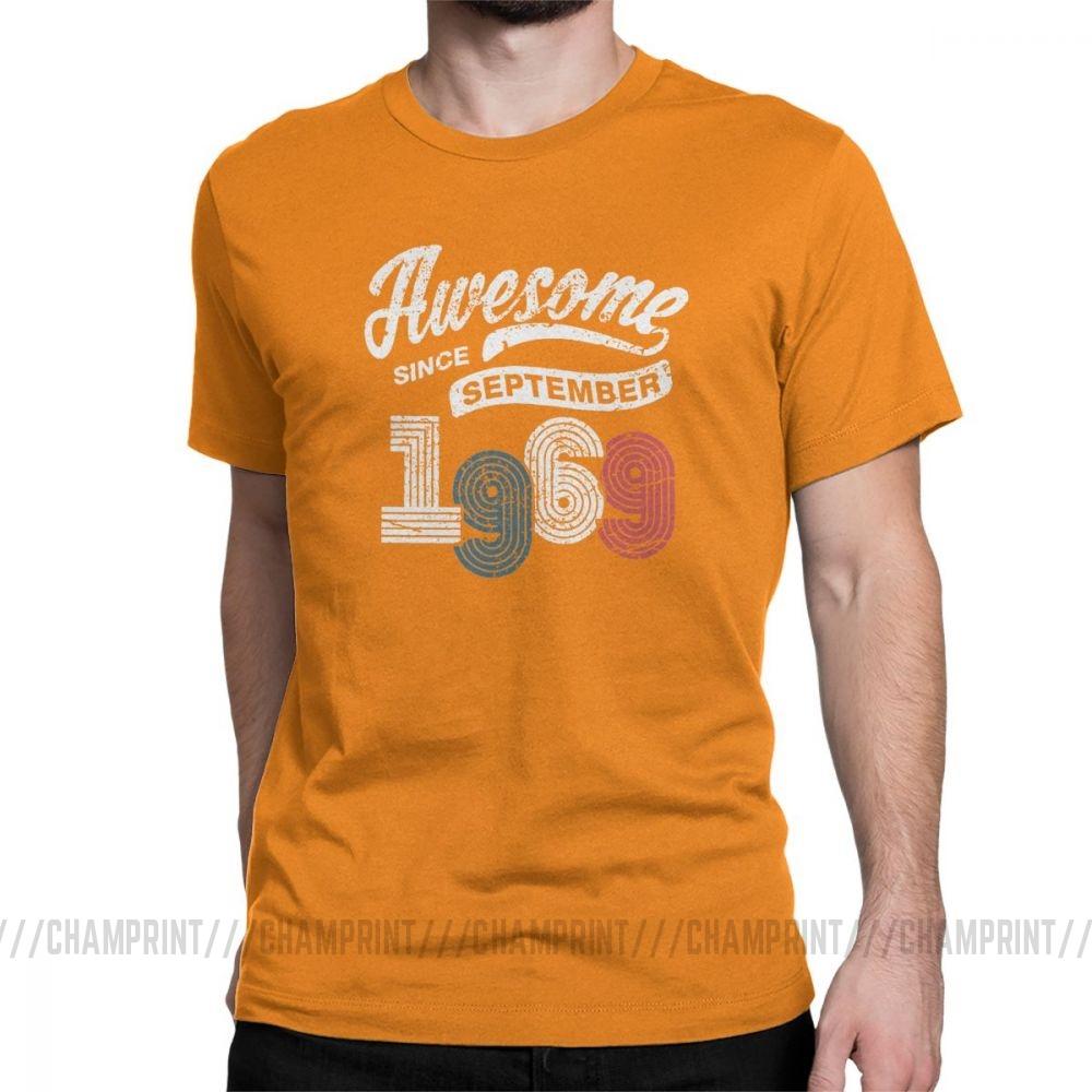 Awesome Since September 1969 T Shirt Vintage 50 Years Old 50Th Birthday Gift Men S T