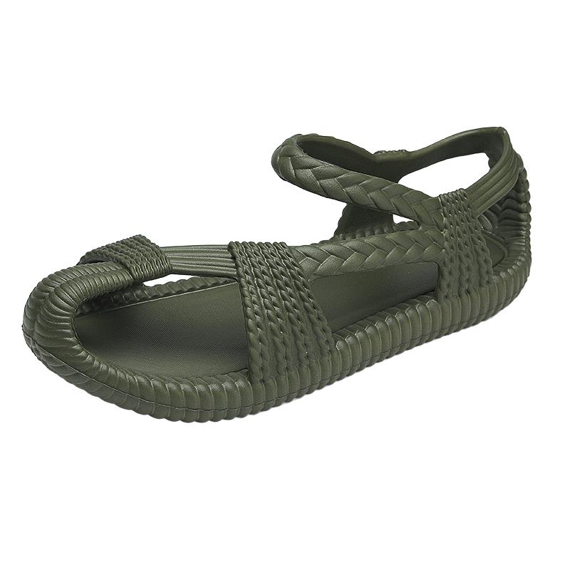 Мужская летняя повседневная обувь, легкая, удобная, модная, с открытым носком, плоская, пляжная, домашняя мужская обувь, дизайнерская, новая