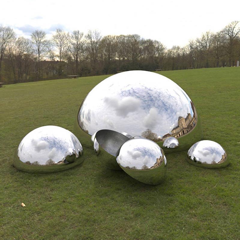 Диаметр 51 мм-200 мм из нержавеющей стали, полое полусферическое полированное зеркало, шаровой подъемник, декоративная полусфера, стальная трубка, крышка