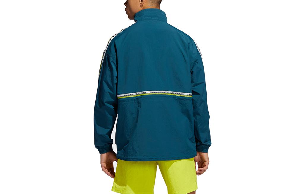 adidas Мужские куртки Originals Водяная утка Зеленый Стойка умеренный Другое GN3894