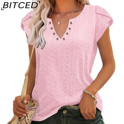 Свободная повседневная однотонная летняя женская футболка с короткими рукавами