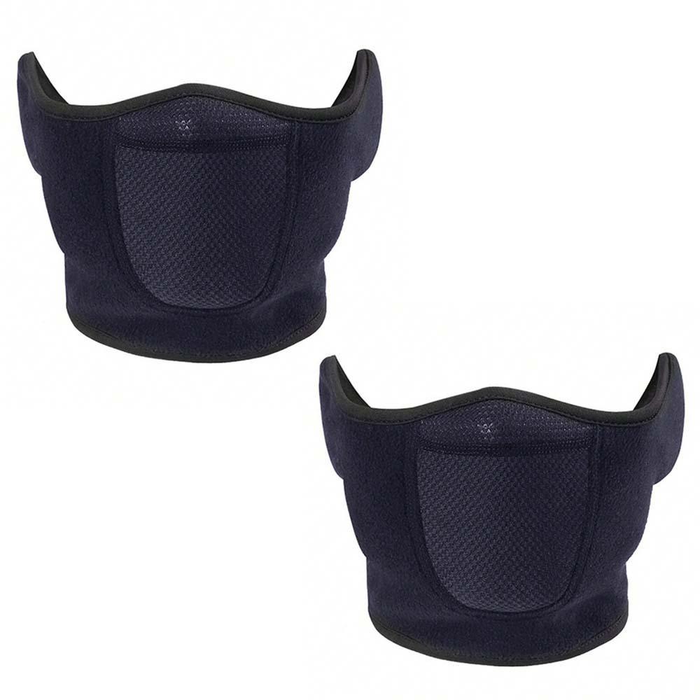 2Pcs Fashion Running Masks Simplicity Ear Cover Soft Half Face Cover Mask Snowboard