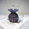 Glass Vase Purple Gold Foil Wrinkled Flower Bud Hydroponics Terrarium Flower Arrangement Accessories Home Decoration Flowerpot