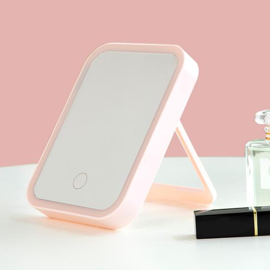 Светодиодное зеркало для макияжа с прозрачной сенсорной подсветкой и микроуправлением USB светодиодное косметическое зеркало для женщин