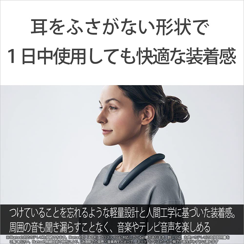 Sony Беспроводной шейный динамик Беспроводной с двумя микрофонами для использования в водонепроницаемых условиях с микрофоном Time 20 Multipoint модель темно-серый HC