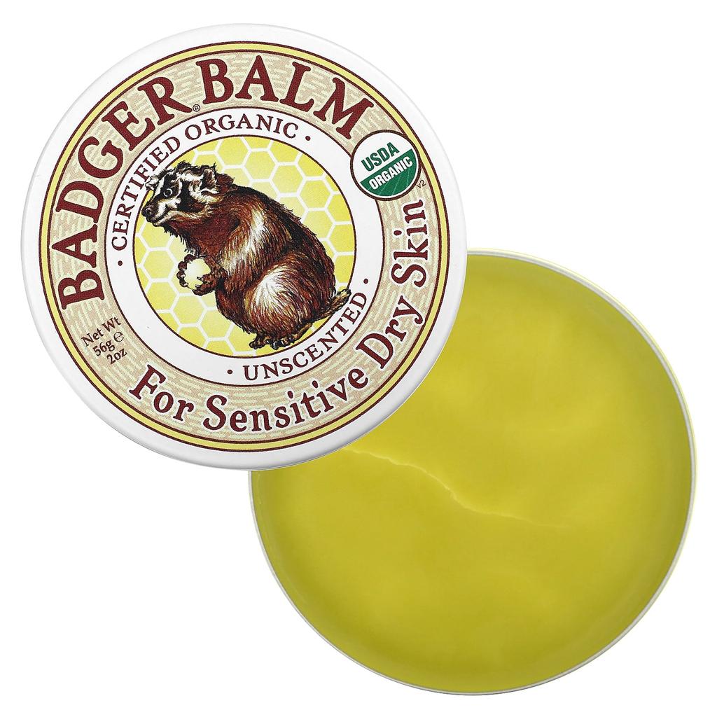 Badger, Badger Balm, for Sensitive, Dry Skin, Fragrance-free, 2 Oz (56 G)