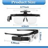 Headband Magnifying Glass, Rechargeable Head Magnifier Glasses with 2 LED Lights,for Reading, Jewelry Crafting, and Precision Work