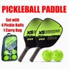 Pickleball Paddles Lightweight Pickleball Set with Portable Carry Bag 4 Balls Portable for Indoor Outdoor Exercise