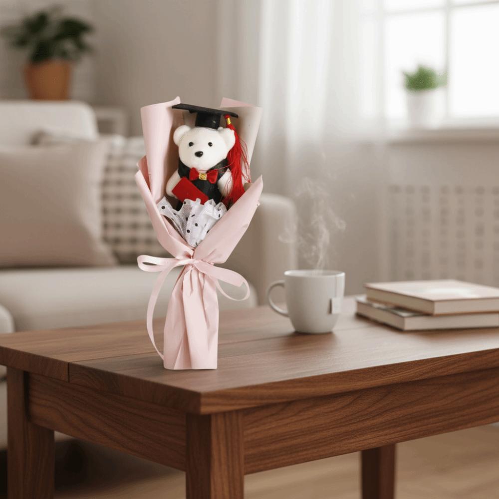 Stuffed Graduation Bear Plush Toy Plush Animal Simulated Bear Doll Bouquet Valentine's Day